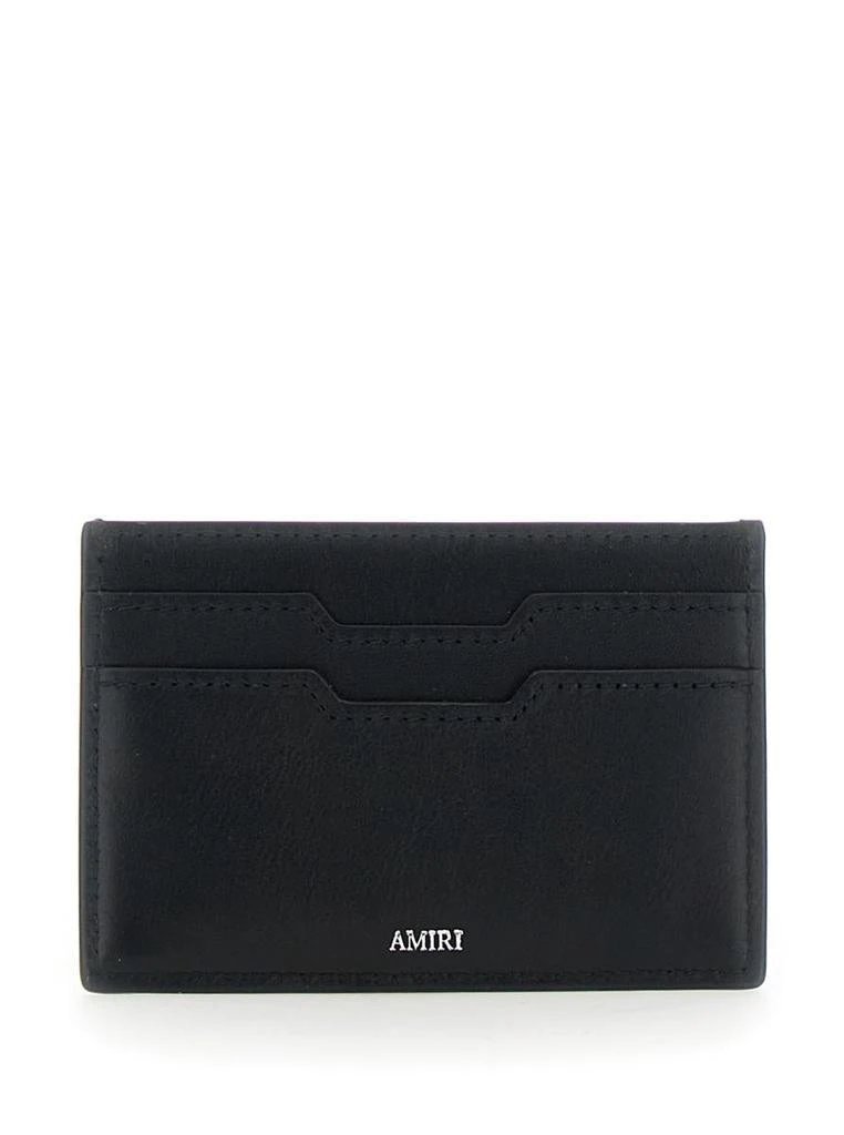 AMIRI Black Card Holder With Logo Lettering On The Front And Embossed Logo On The Rear In Leather Man 2