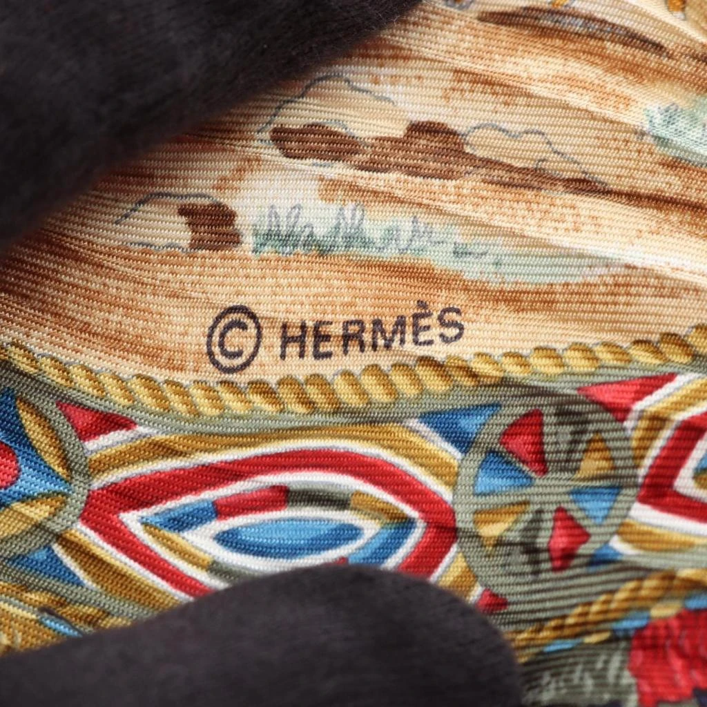 Hermes Navy Silk Scarf (Pre-Owned) 2