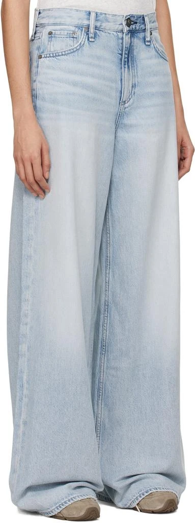 Rag & Bone Blue 'The Sofie' High-Rise Ultra Wide Jeans 2
