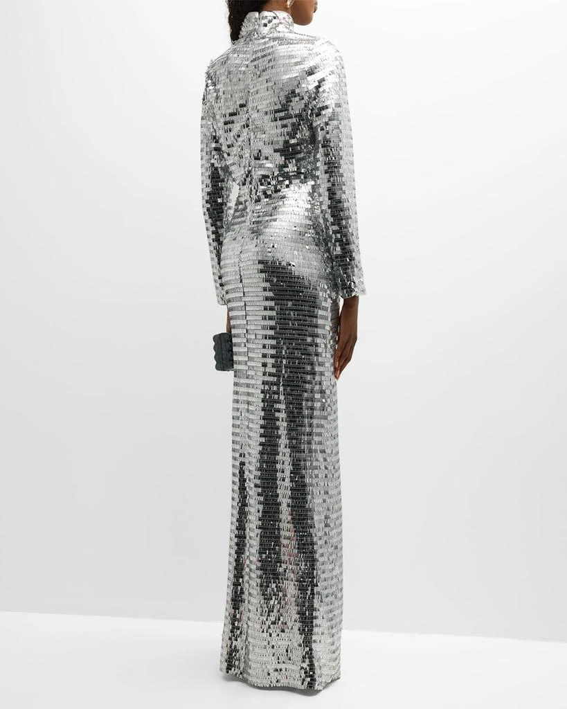 Simon Miller Sequin Sculpty High-Collar Maxi Dress 5
