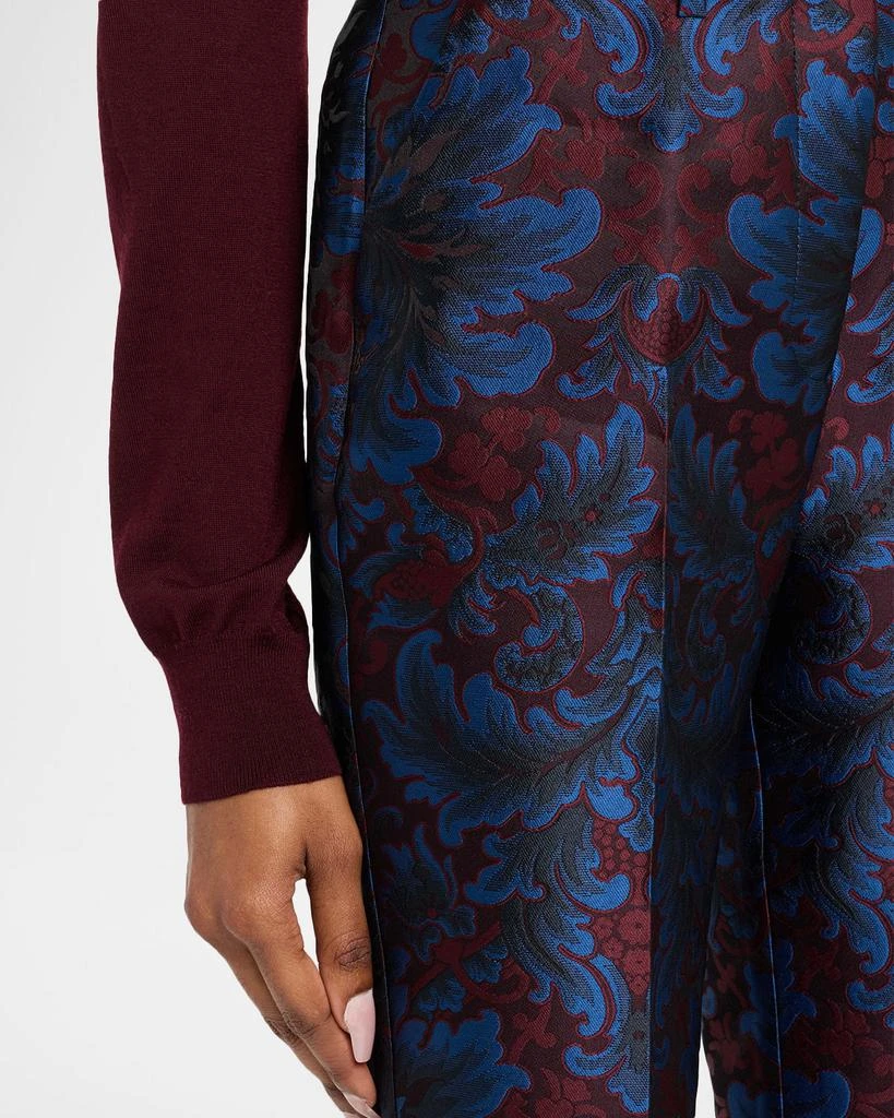 ETRO Brocade Slim-Leg Crop Trousers 5