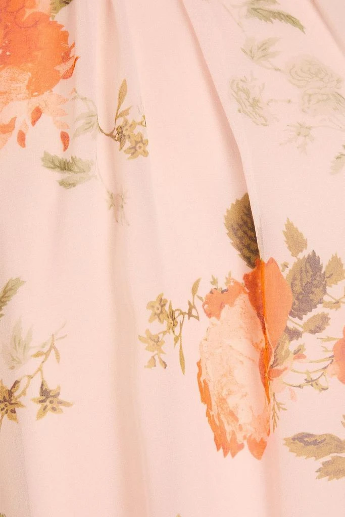 Erdem Pleated floral-print silk-chiffon blouse 4