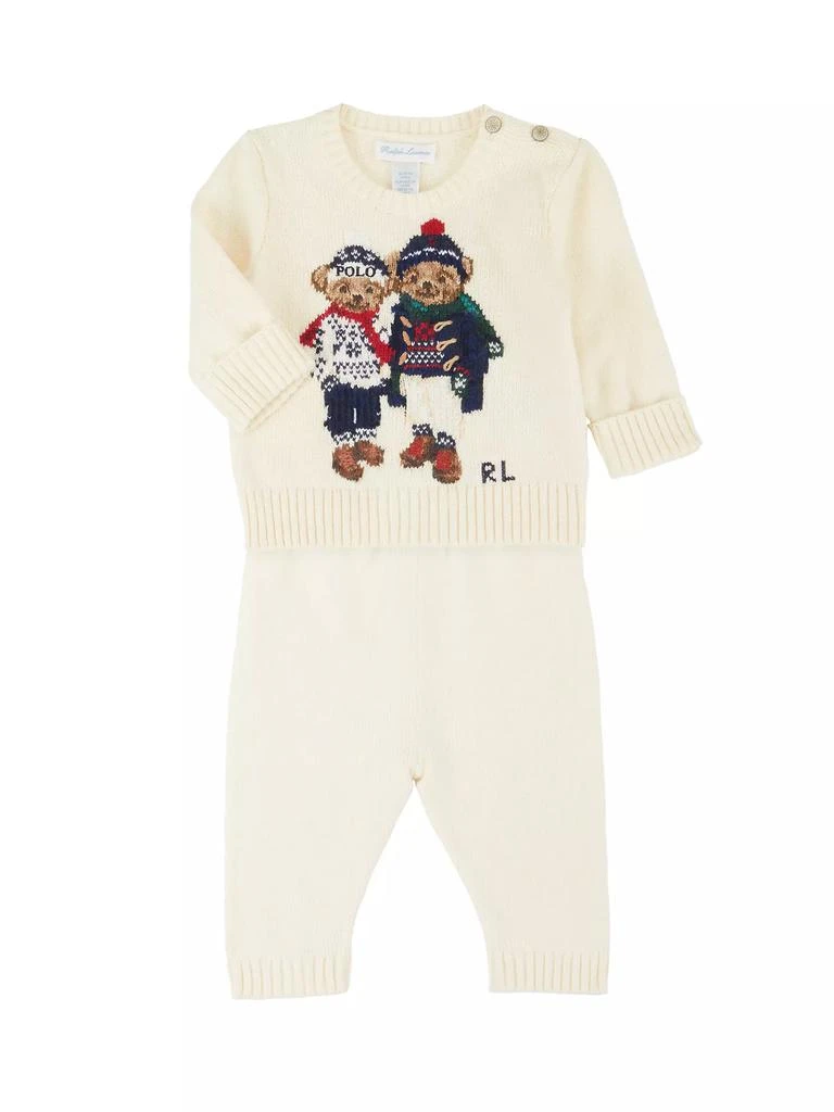 Ralph Lauren Baby Boy's Winter Polo Bears Sweater & Joggers Set 1