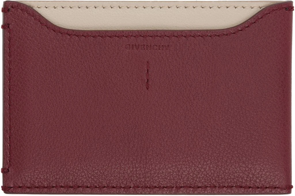 Givenchy Burgundy Calfskin Card Holder 2