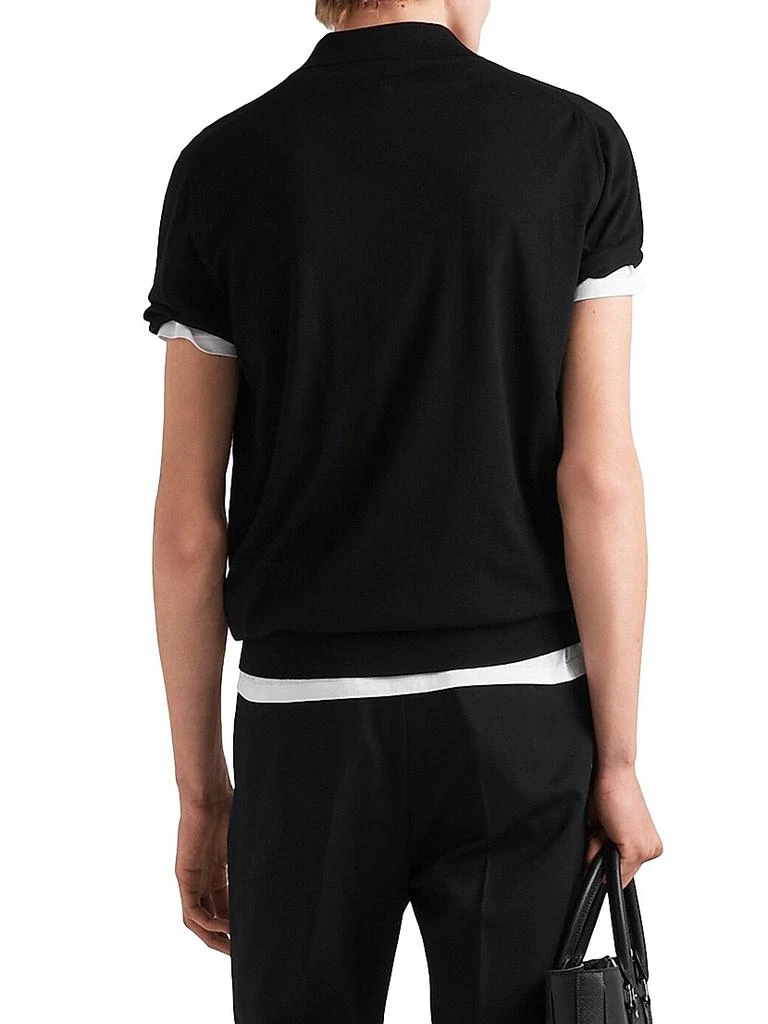Prada Superfine Wool Polo Shirt 5