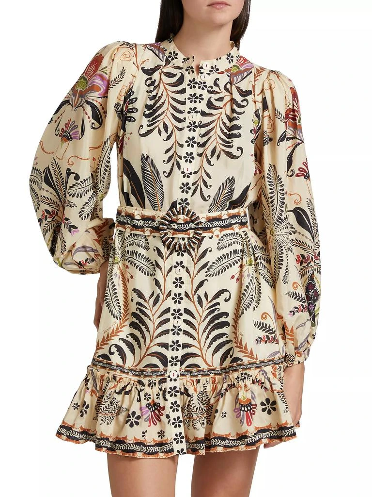 Farm Rio Botanical Cotton-Blend Minidress 3