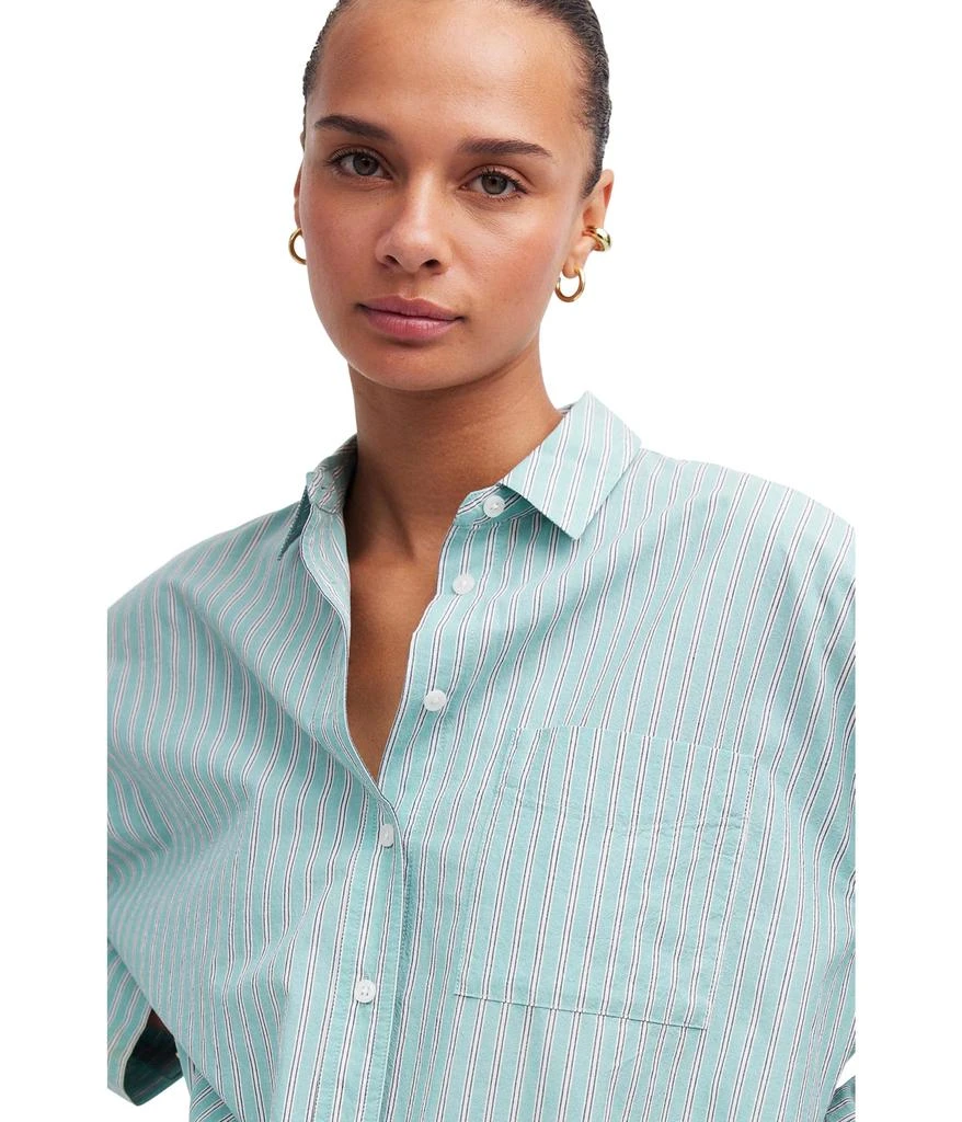 Madewell The Signature Poplin Oversized Shirt in Stripe 3