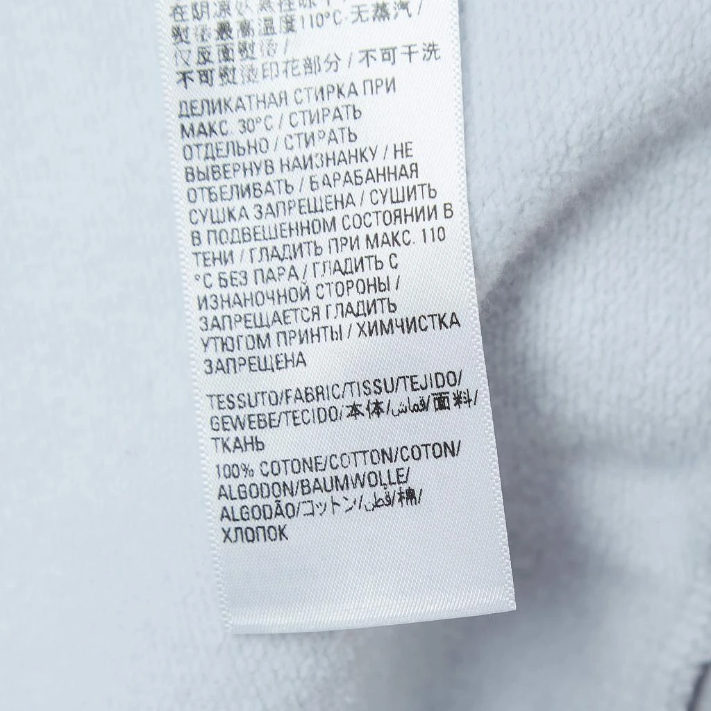Balenciaga Balenciaga Grey Distressed Cotton Graphic Print Hoodie S 6