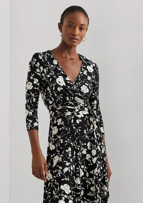 Ralph Lauren Women's Floral Surplice Jersey Dress 3