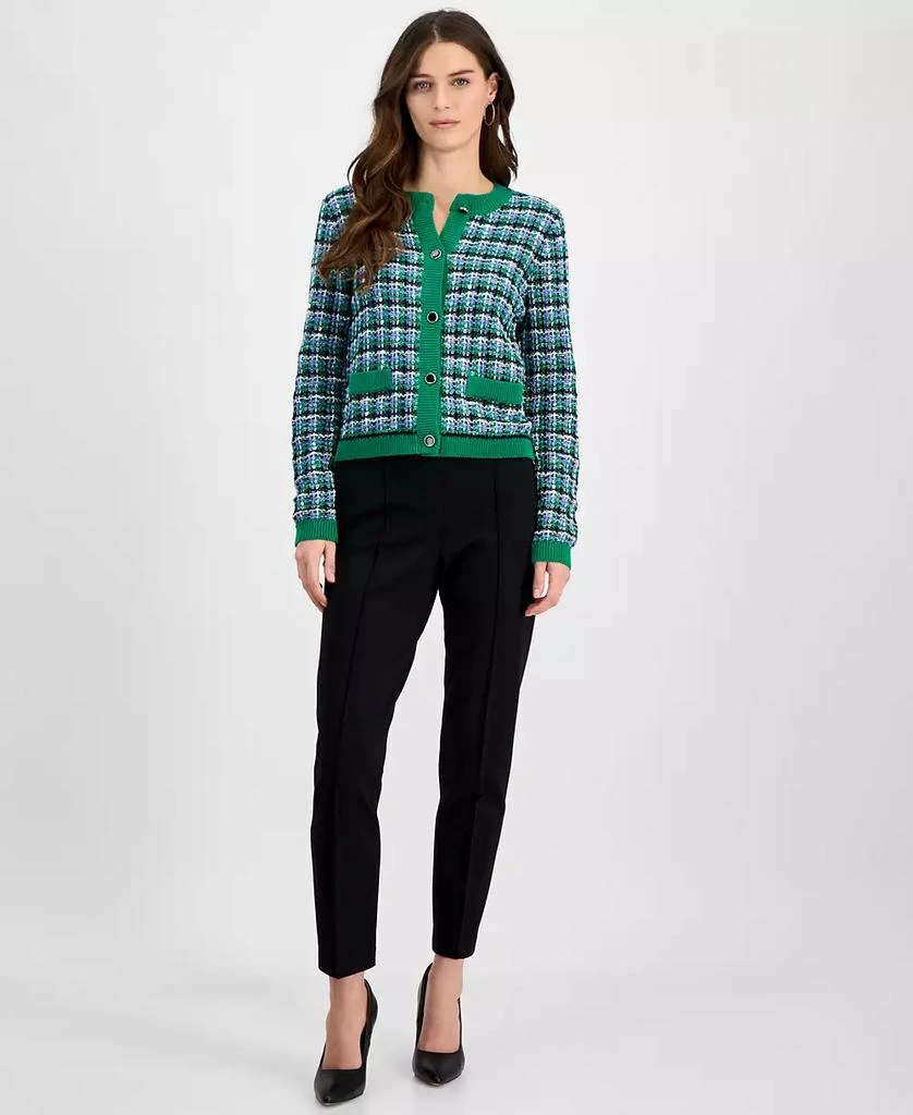 Tahari Women's Long-Sleeve Crewneck Knit Cardigan 2