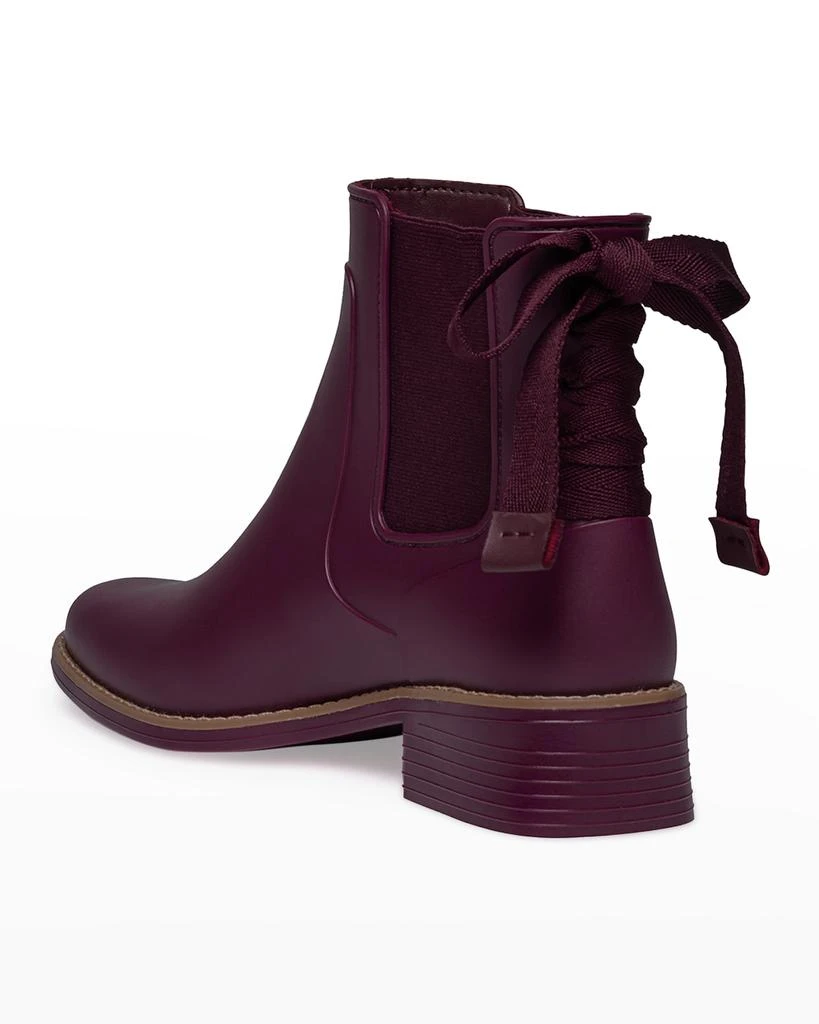 Bernardo Briton Lace-Up Rubber Rain Booties 3