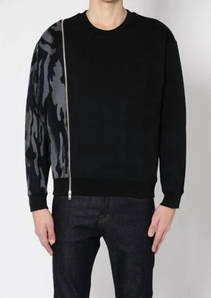 Mcq Alexander Mcqueen Mcq Mens Oversized Zip Sweat In Black Camo 1