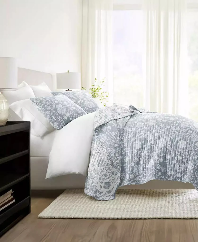 IENJOY HOME Textured Floral Reversible 2-Pc. Quilt Set 8
