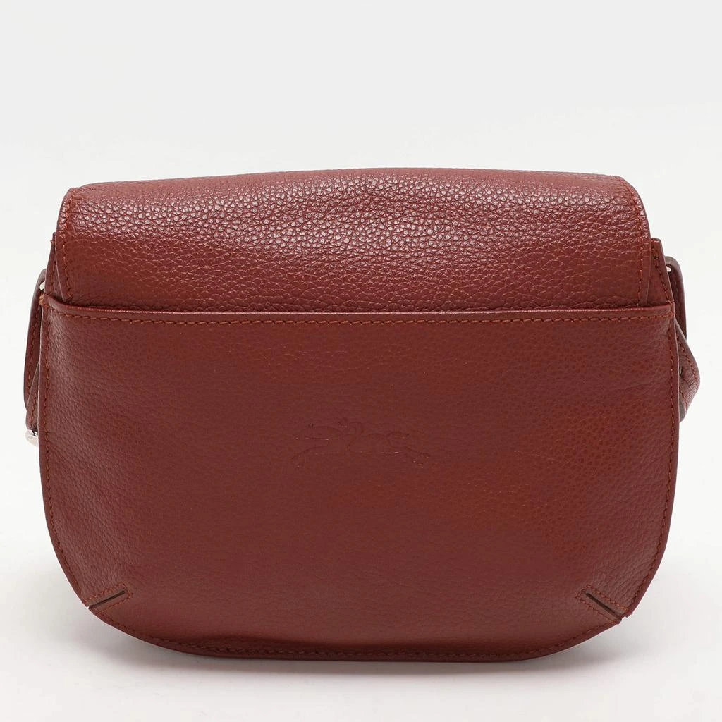 Longchamp Longchamp Maroon Leather Le Foulonne Crossbody Flap Bag 4