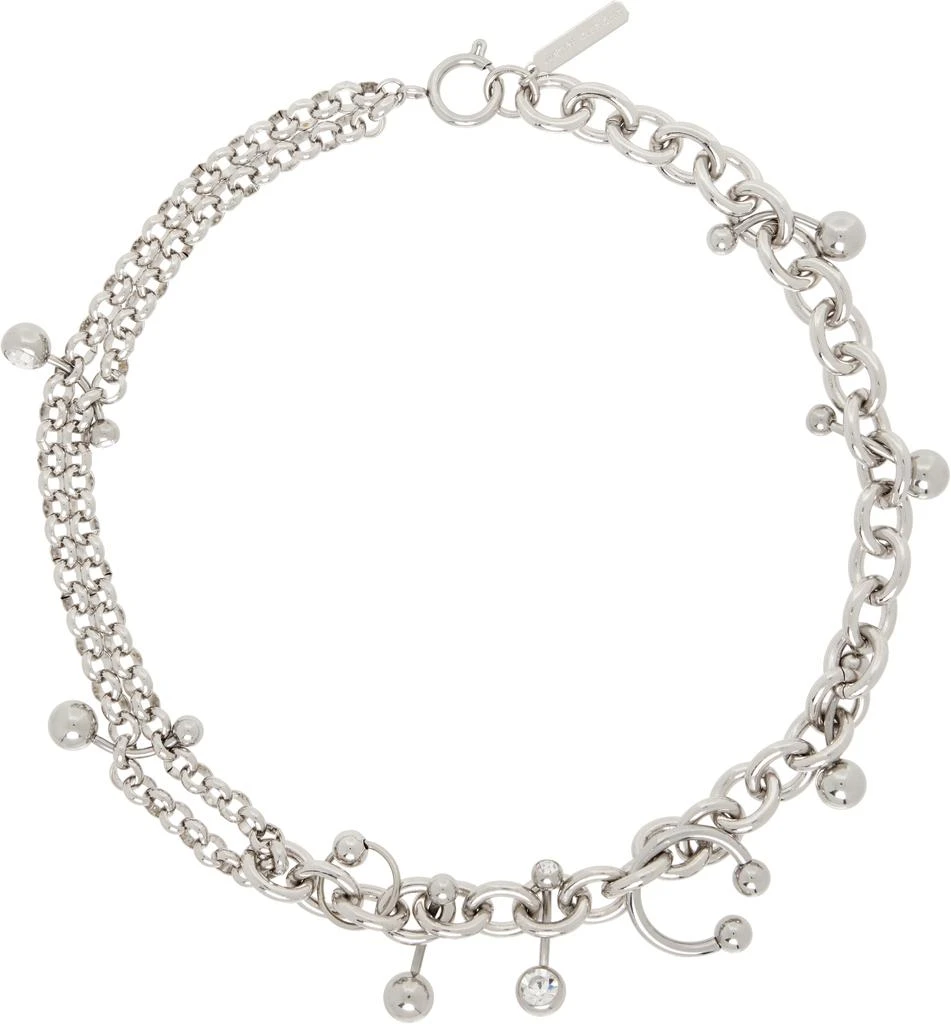 Justine Clenquet Silver Holly Necklace 1