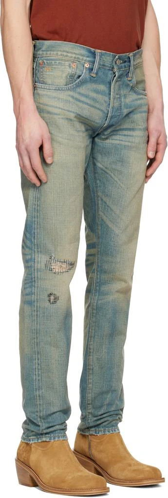 RRL Blue Slim Fit Ridgway Selvedge Jeans 2