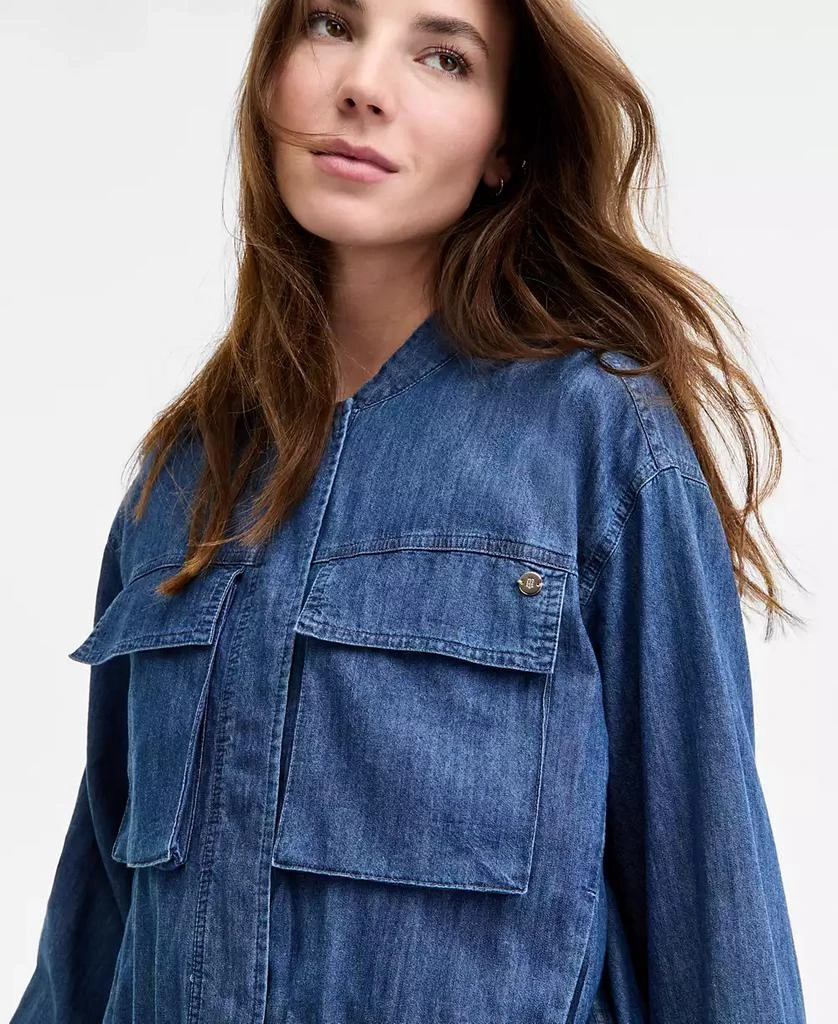Tommy Hilfiger Women's Chambray Utility Bomber Jacket 3