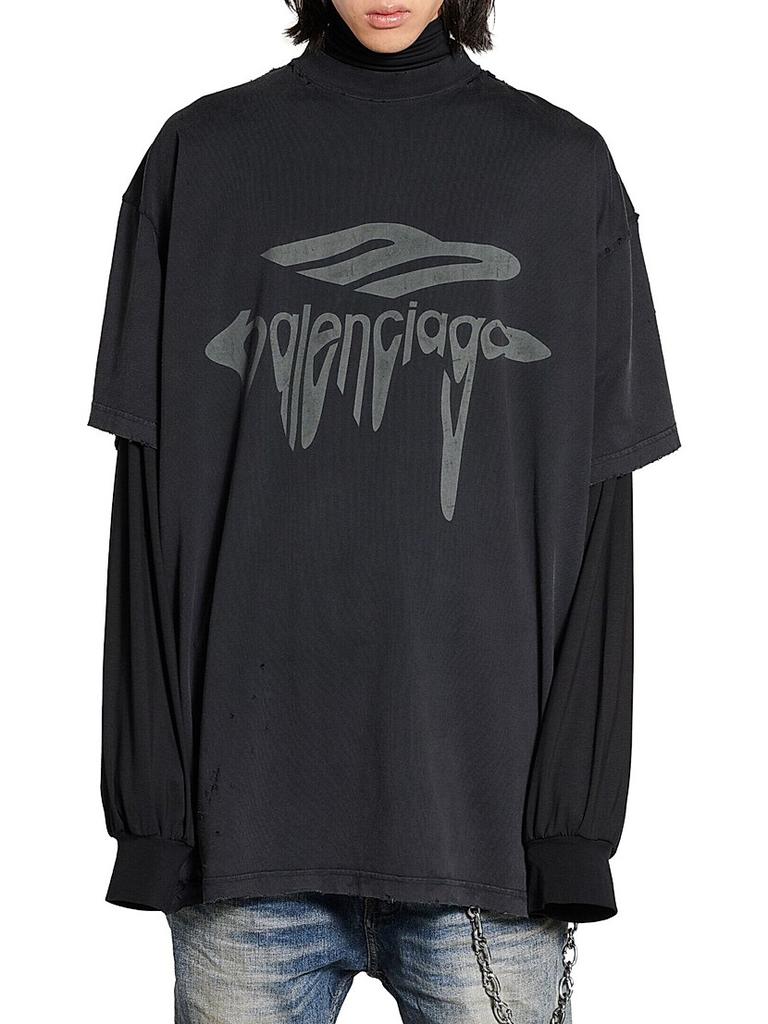 【BALENCIAGA】バレンシアガ/3B Liquified Oversize t-shirt BALENCIAGA - 3B Liquified Oversize t-shirt | Leam Roma