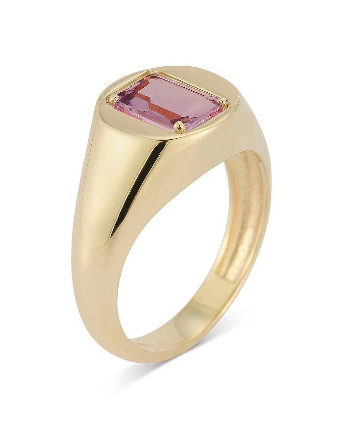 Alberto Amati 14K Yellow Gold Stone Signet Ring Collection 5
