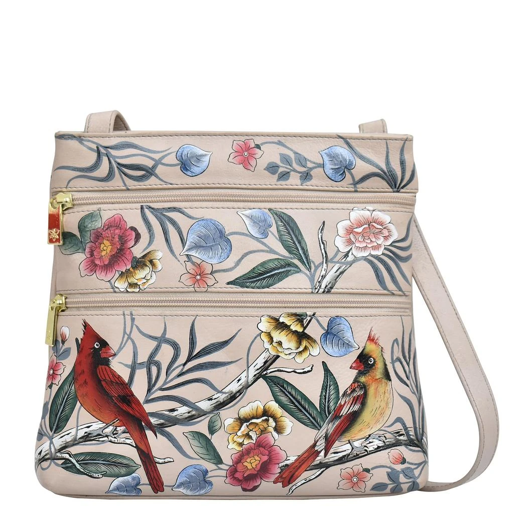 Anuschka Medium Crossbody with Double Zip Pockets 447 1
