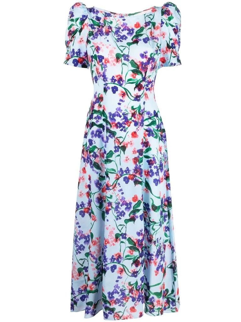 NA Eva floral print midi Dress