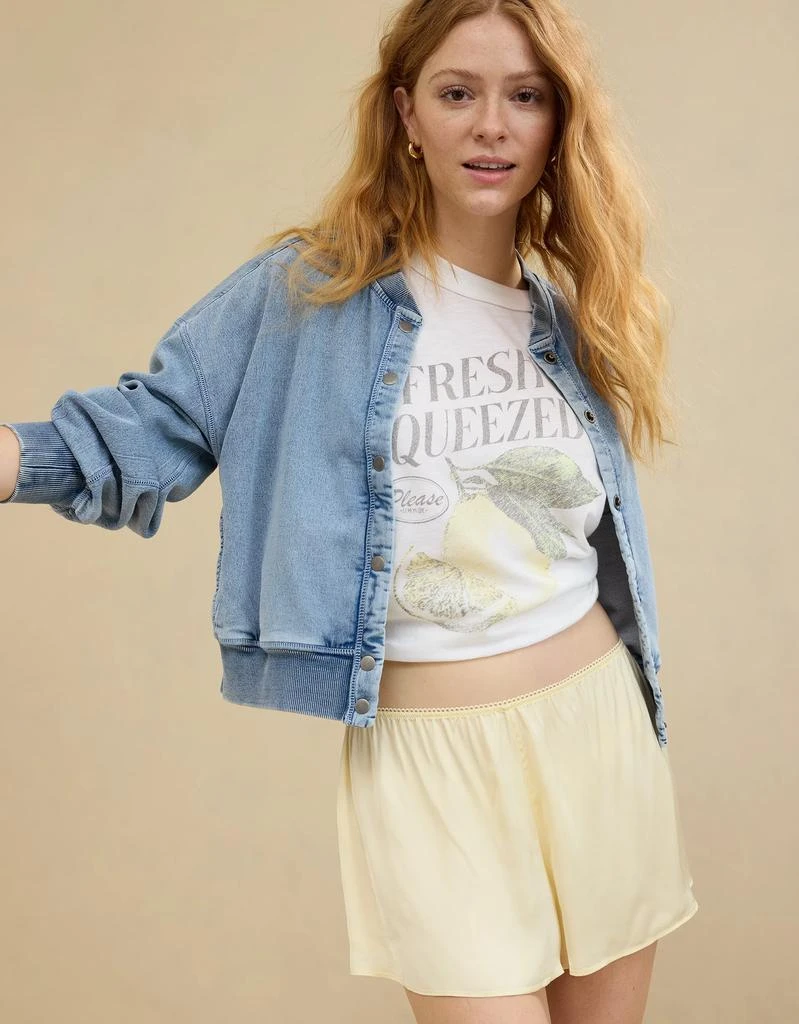 Aerie Aerie Off-Duty Satin Flirty Boxer 1