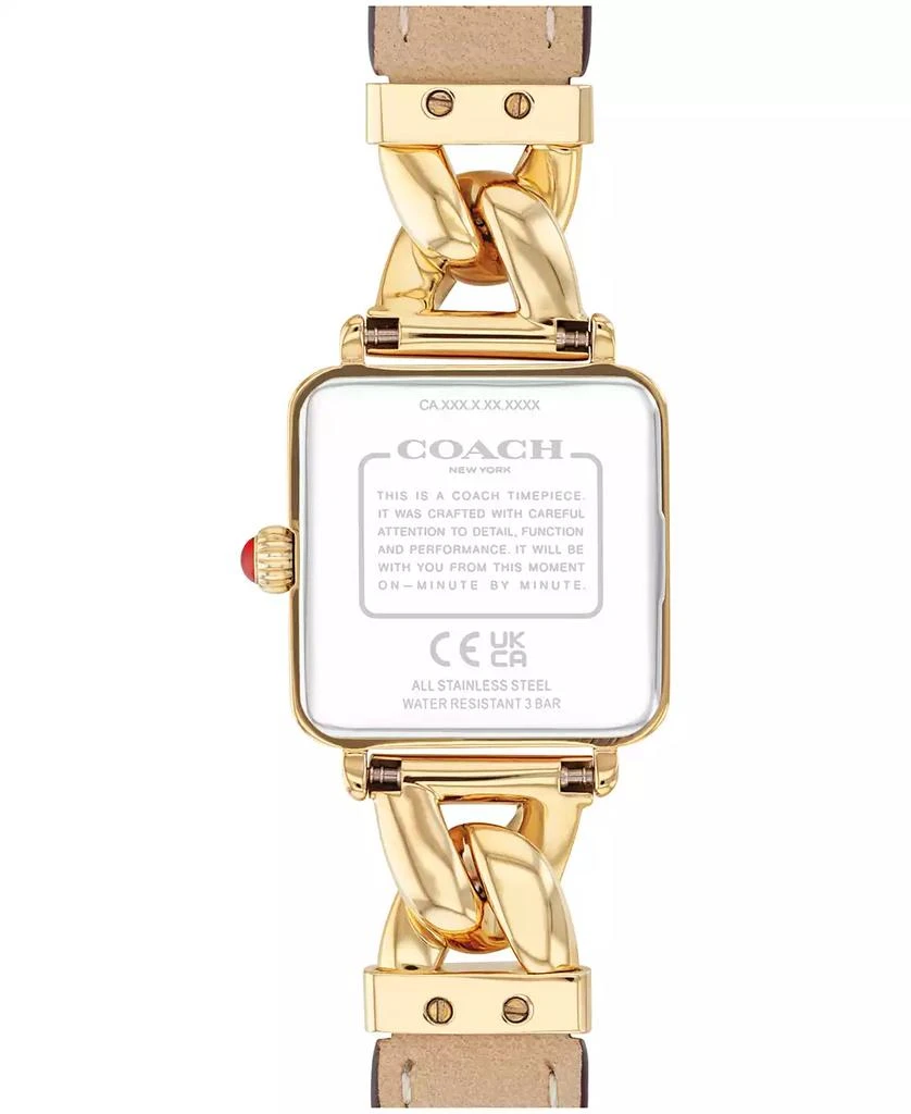 Coach Women's Cass Gold-Tone Stainless Steel and Red Leather Strap Watch, 22mm 3