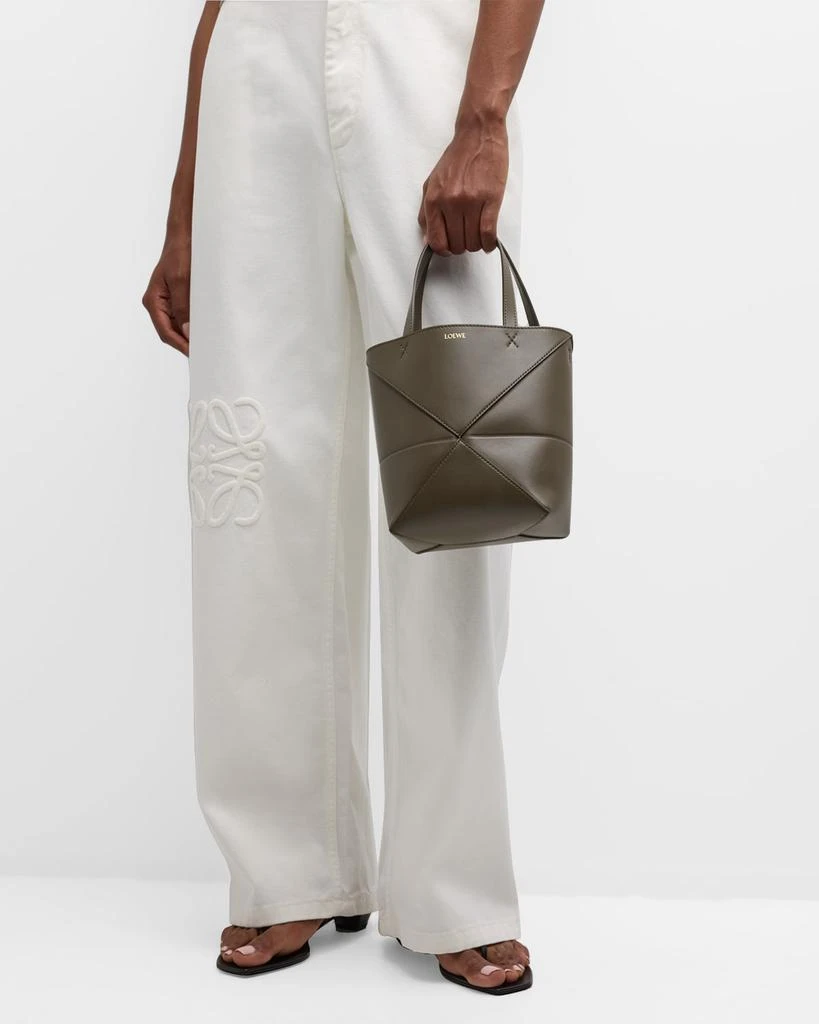 Loewe Puzzle Fold Mini Tote Bag in Shiny Leather 5