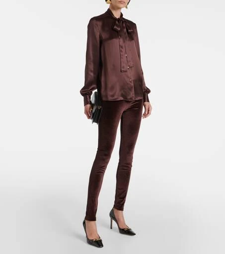 Tom Ford Logo velour leggings 2