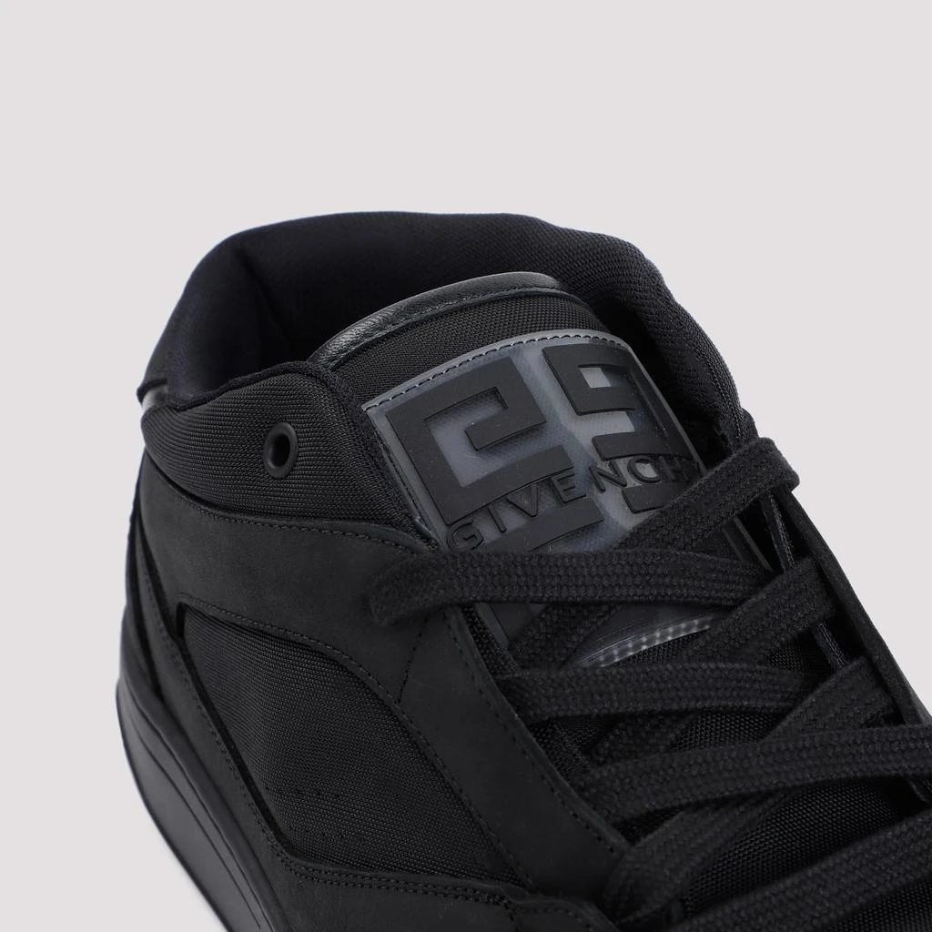 Givenchy Black Calf Leather New Line Men Shoes Mid-Top Sneakers 6