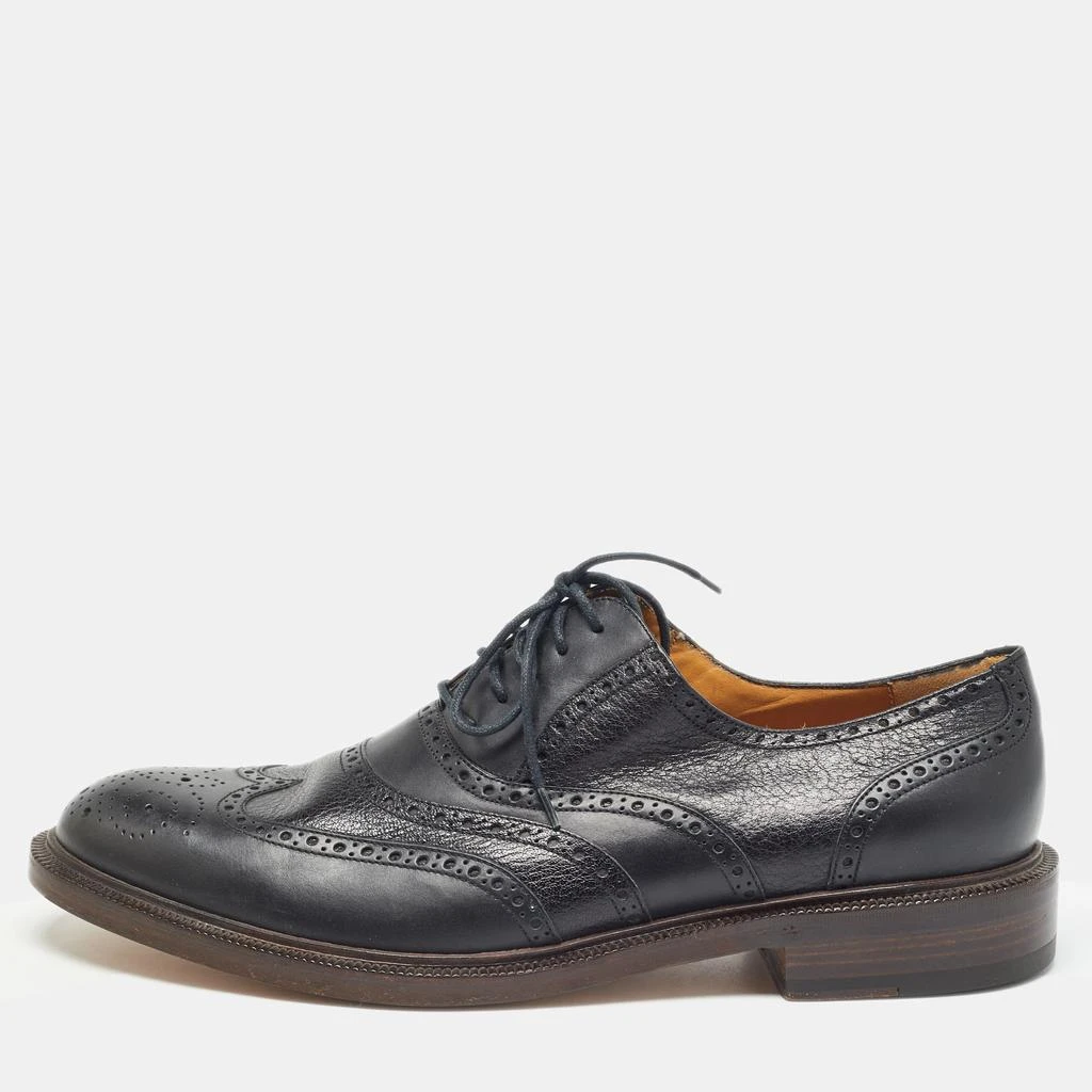 Gucci Gucci Black Leather Brogue Oxfords Size 45.5 1