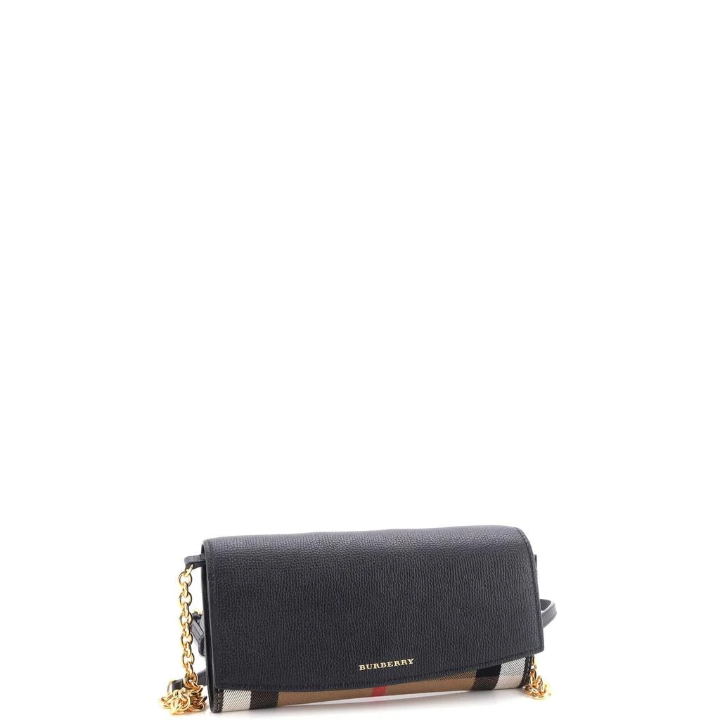 Burberry Henley Wallet on Chain Leather with House Check Canvas 2