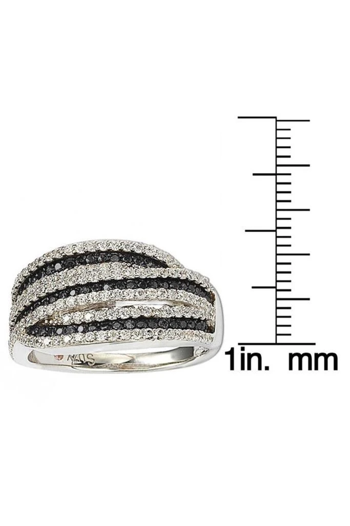 Suzy Levian Sterling Silver Pave Set CZ Ring 4