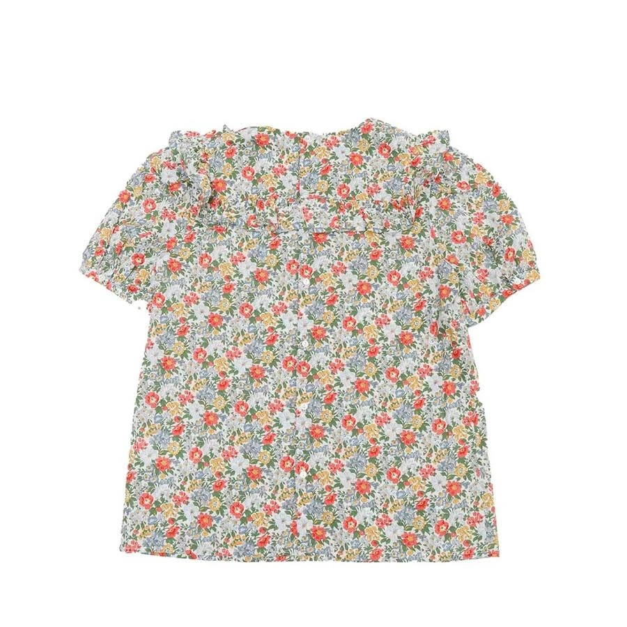Bonpoint Girls Floral Print Ruffle-Trim Blouse 2