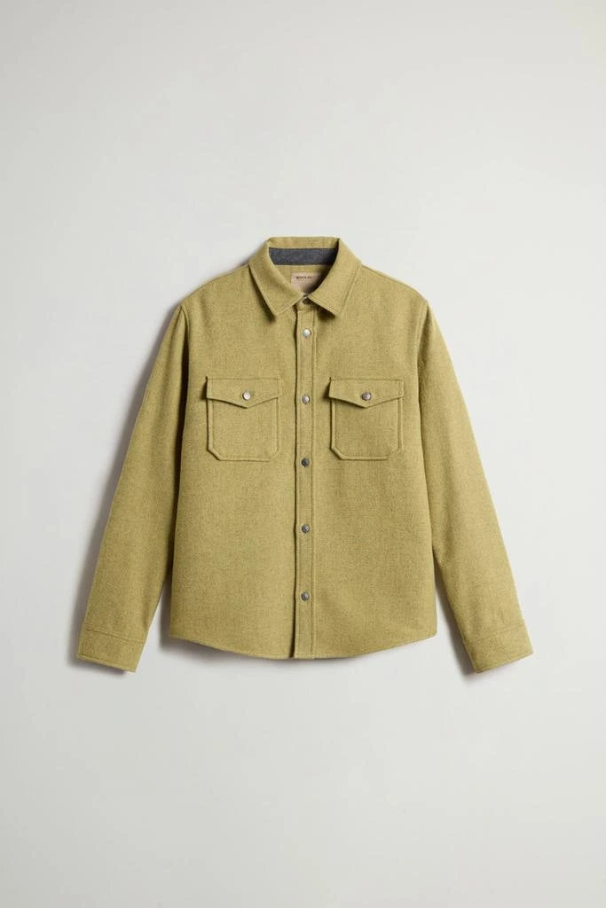Woolrich Alaskan Overshirt in Wool Blend - Men - Green 5