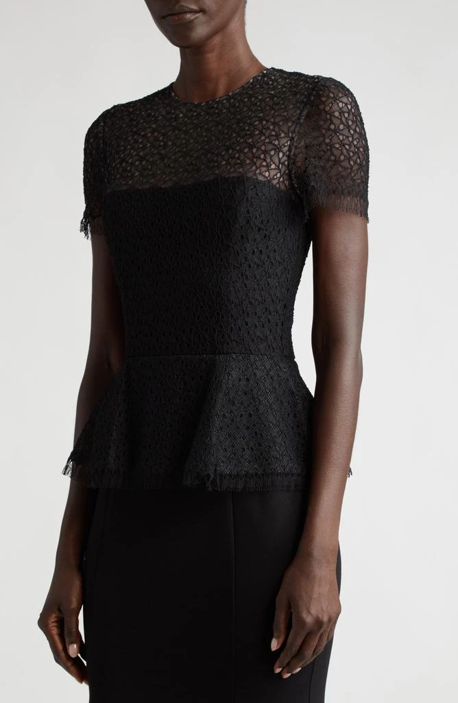 Jason Wu Mixed Media Embroidered Lace Peplum Gown 4