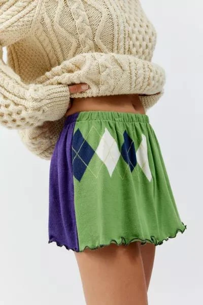 Urban Renewal Urban Renewal Remade Lettuce Edge Aryle Sweater Mini Skirt 4