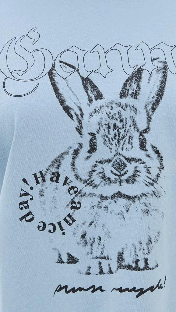 Ganni Future Basic Jersey Bunny Relaxed T-Shirt 5