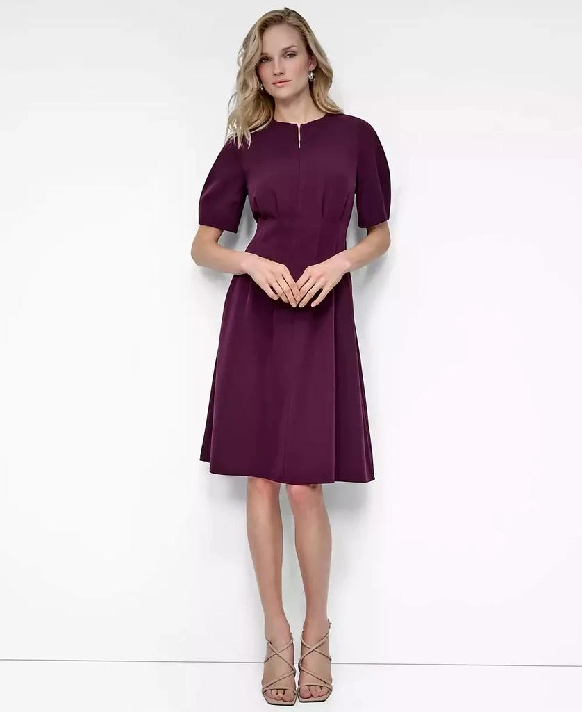 green emerald velvet dress Navy Blue Warm Cotton Waffle Fit and Flare Short Sleeveless Dress 26