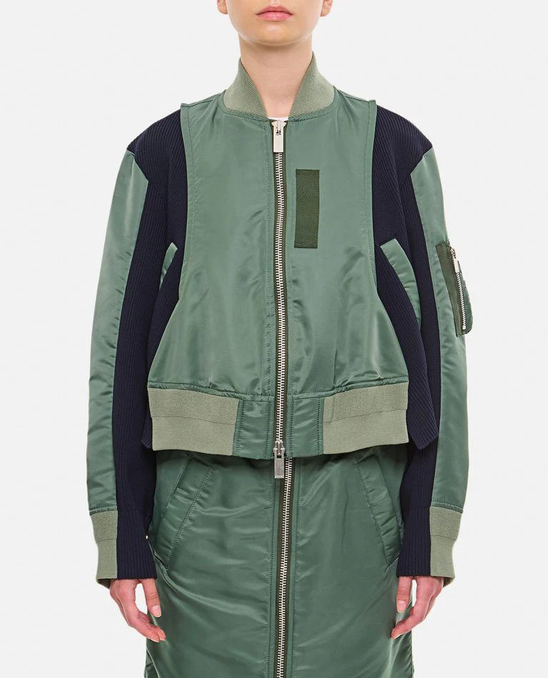 Sacai Nylon Twill X Knit Blouson 1