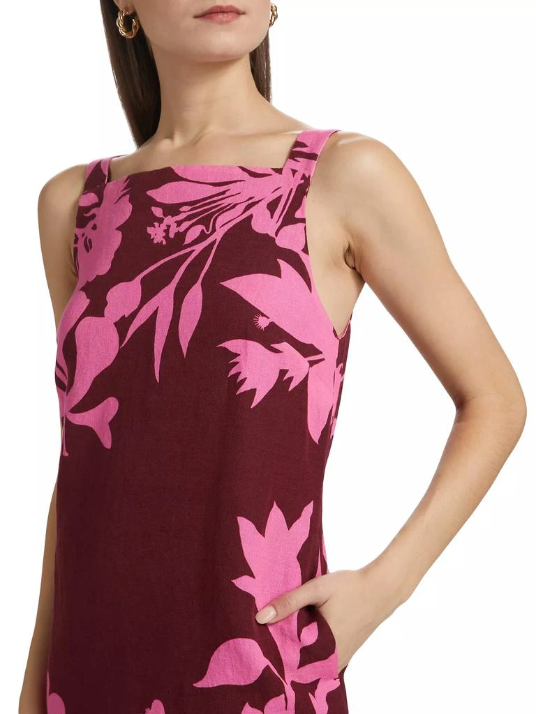 Hemant & Nandita Tehr Floral Linen-Cotton Minidress 6