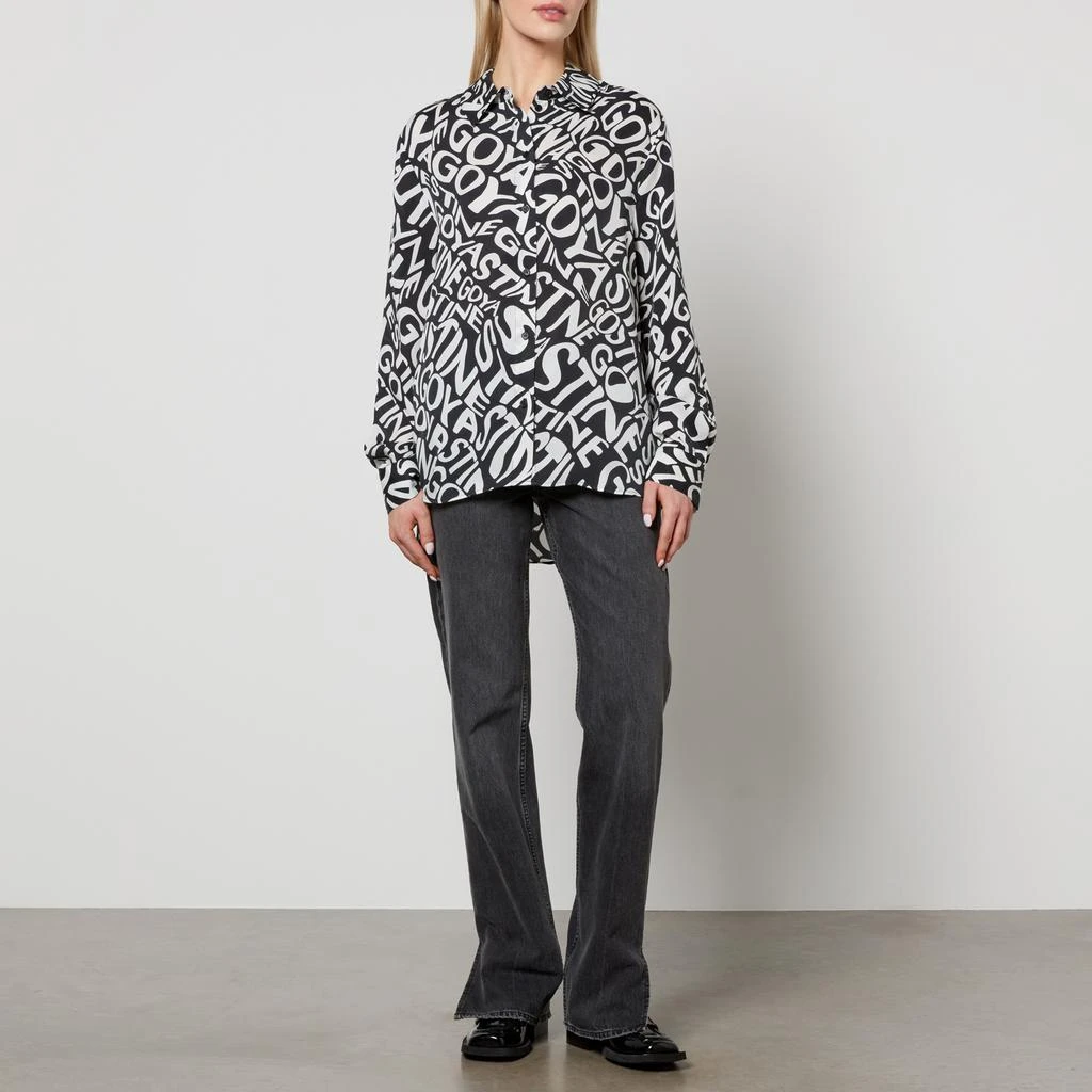 Stine Goya Wal Monogram Print Tencel™ Lyocell-Blend Shirt 3