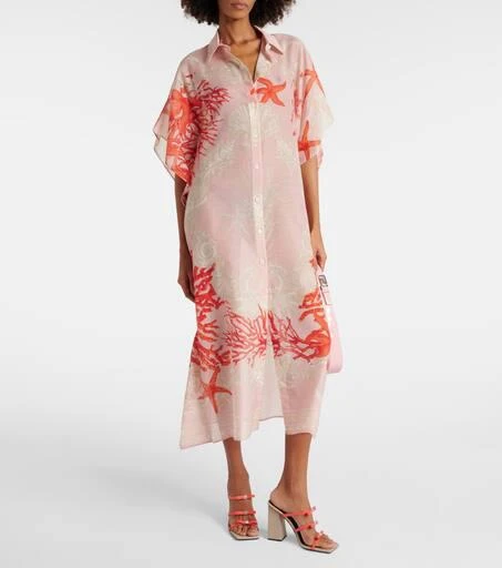 Versace Barocco Sea cotton and silk beach cover-up 2