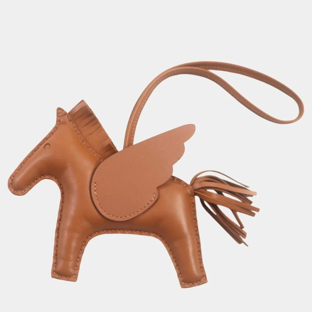 Hermes Hermes Rodeo Pegasus MM Anjou Milo Bag Charm Gold Leather 4