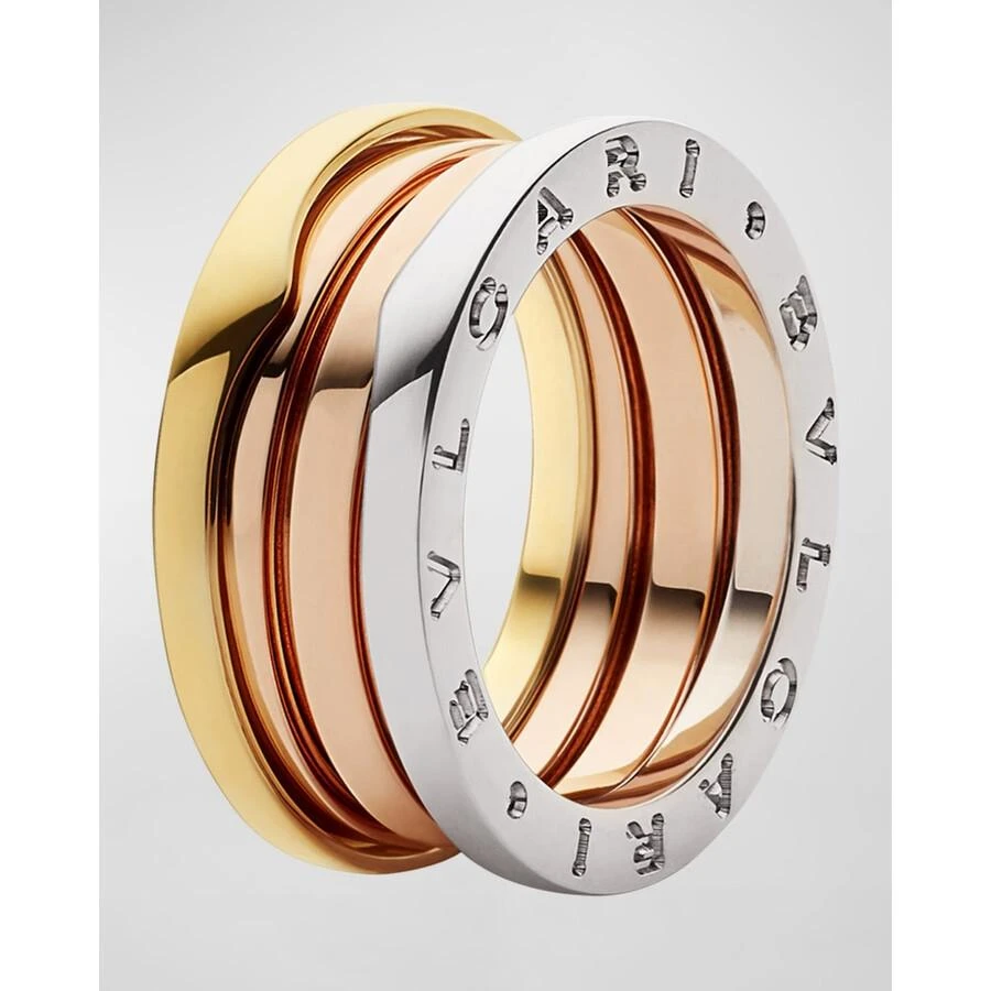 BVLGARI Bvlgari B.Zero1 18K Rose, White, and Yellow Gold 3-Band Ring, Brand Size 52 3