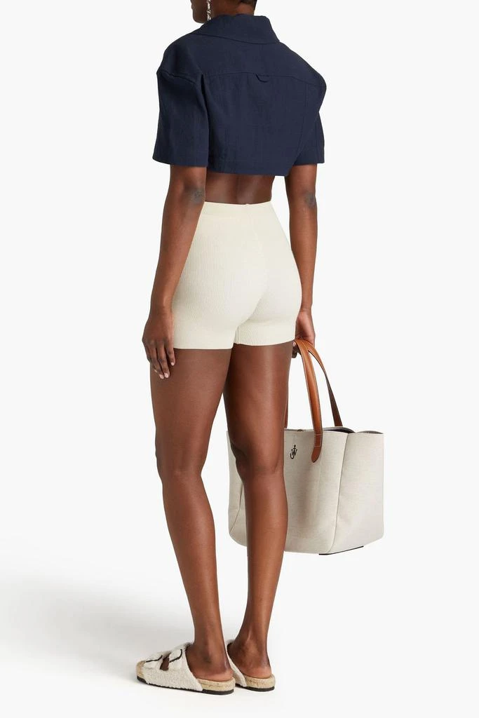 Jacquemus Bebi cropped hemp and cotton-blend shirt 3