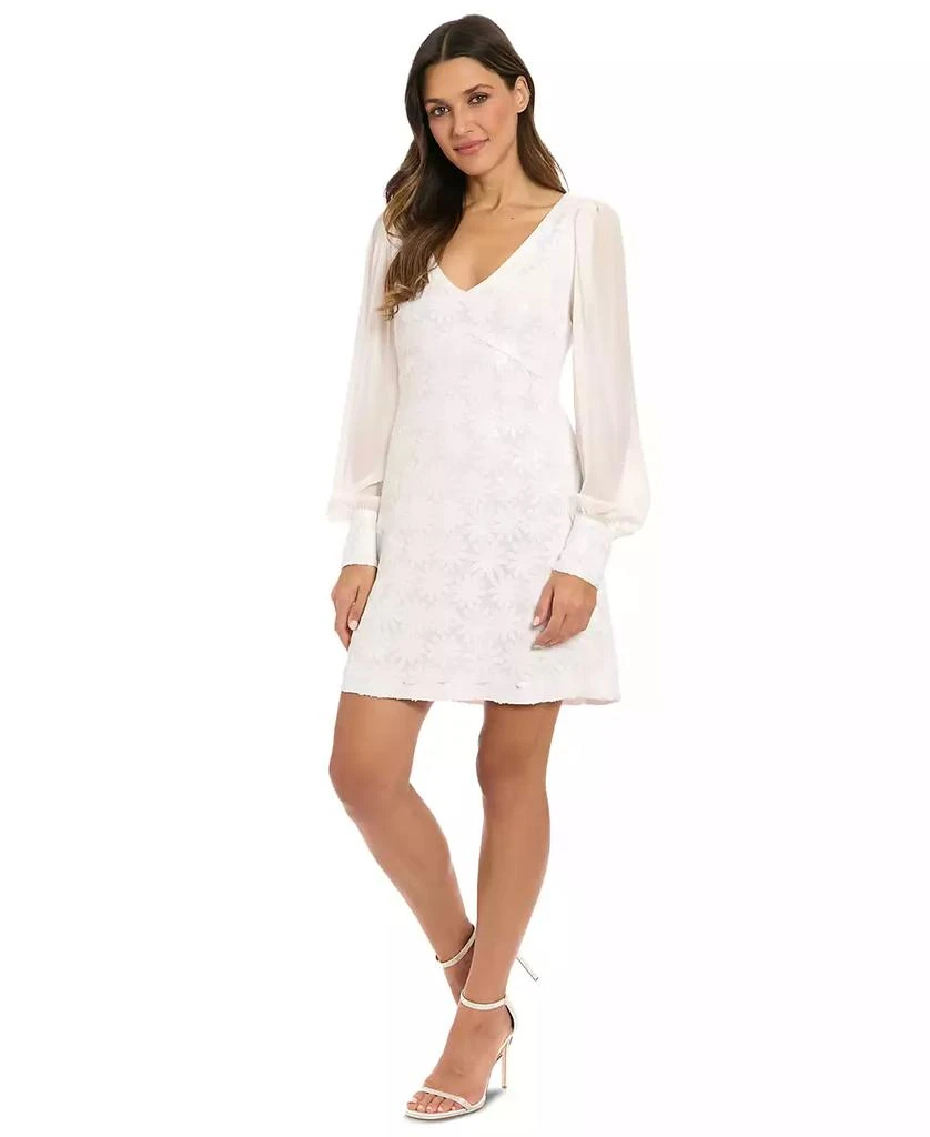Women's Daisy Sequined Sheer-Sleeve Dress  On Sale Now with Up to 61% Off  | Discover Exclusive Deals & Savings at BeyondStyle  Authentic ivy + blu  dress|women's fashion|dresses with Limited-Time Discounts,
