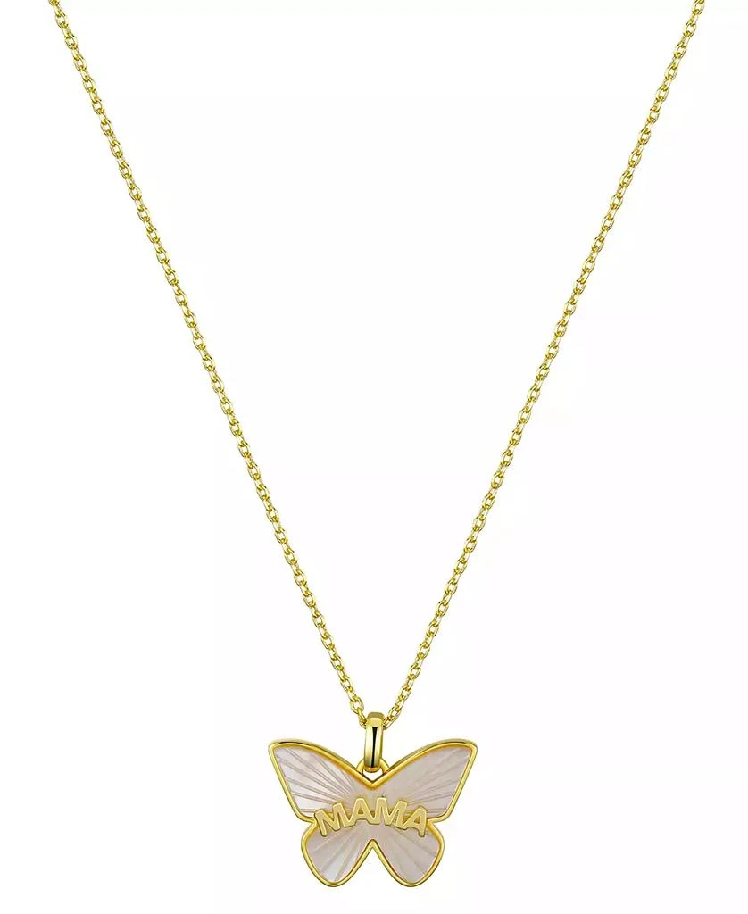 Unwritten Mother of Pearl Butterfly Mama Necklace 1