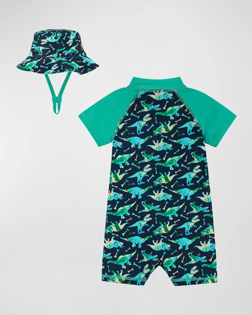 Andy & Evan Boy's Rashguard and Sun Hat Set, Size 0M-24M 2