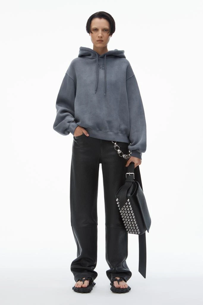 Alexander Wang puff logo hoodie in structured terry 6